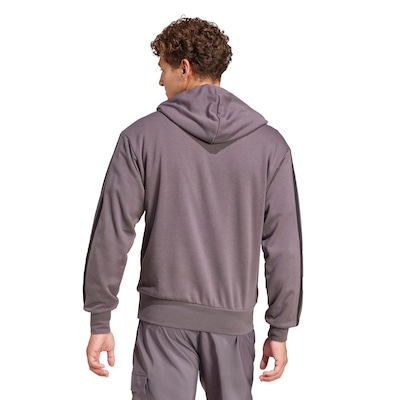 Blusa de Moletom Masculina adidas com Capuz Essentials 3 Stripes - Foto 2