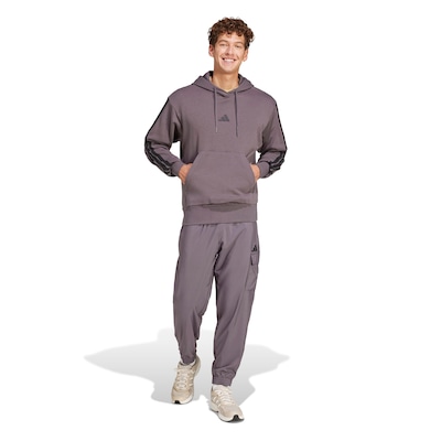 Blusa de Moletom Masculina adidas com Capuz Essentials 3 Stripes - Foto 4