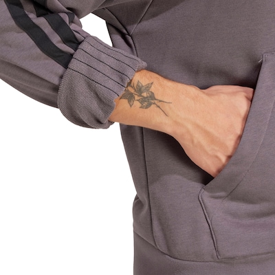Blusa de Moletom Masculina adidas com Capuz Essentials 3 Stripes - Foto 6