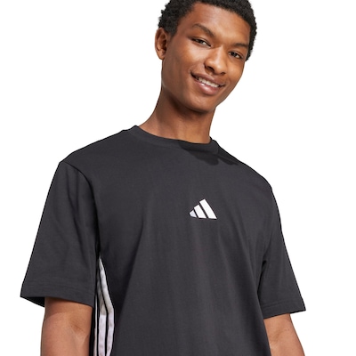 Camiseta Masculina adidas Manga Curta 3 Stripes - Foto 4