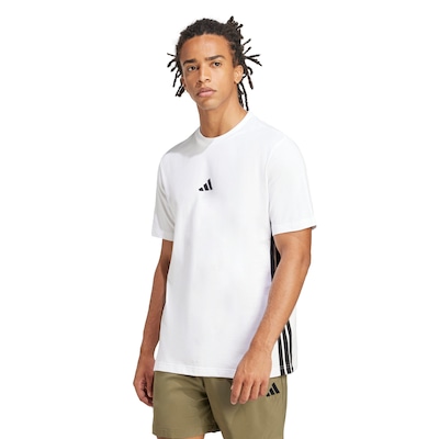 Camiseta Masculina adidas Manga Curta 3 Stripes - Foto 1