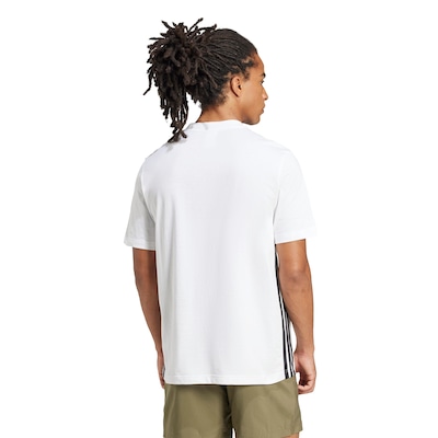 Camiseta Masculina adidas Manga Curta 3 Stripes - Foto 2