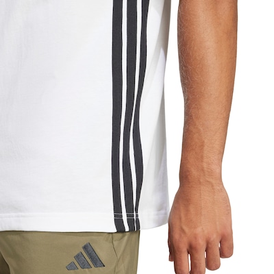 Camiseta Masculina adidas Manga Curta 3 Stripes - Foto 4