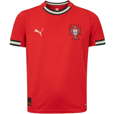 Camisa Portugal I 25 Torcedor Puma Infantil - Foto 1