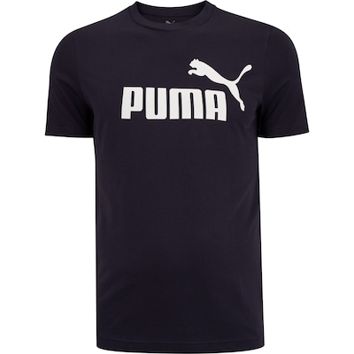 Camiseta Masculina Puma Manga Curta Essentials N01 Logo Tee - Foto 1