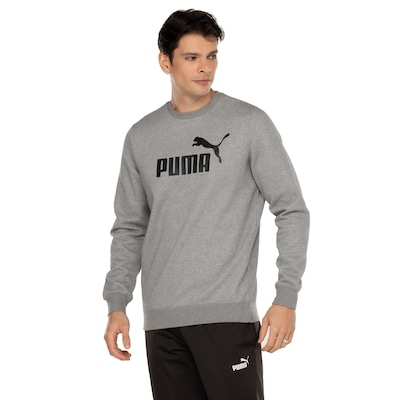 Blusão Masculino Puma Essentials 1 Logo Crew Fleece - Foto 2