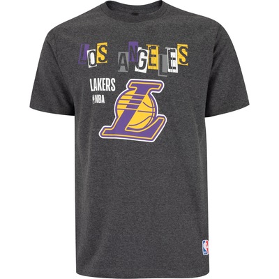 Camiseta do Los Angeles Lakers Masculina NBA Manga Curta Collage N00105La - Foto 1