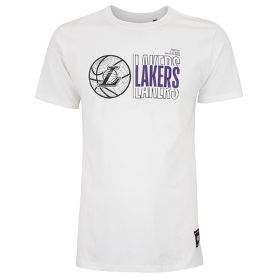 Camiseta do Los Angeles Lakers NBA Masculina Manga Curta Gridon Court - Foto 1