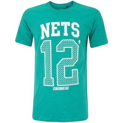 Camiseta do Brooklyn Nets NBA Masculina Manga Curta Estampada N543A - Foto 1