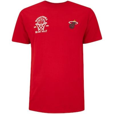 Camiseta do Miami Heat NBA Masculina Manga Curta Hit Hoop NB777 - Foto 1