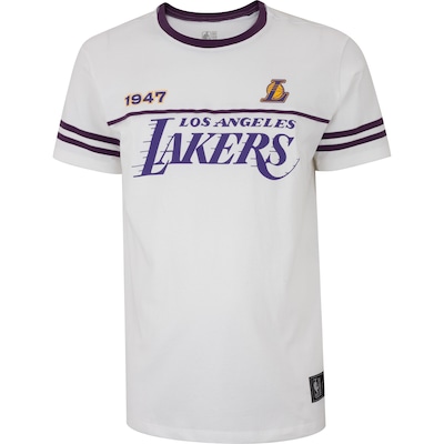 Camiseta do Los Angeles Lakers NBA Masculina Vintage Manga Curta - Foto 1