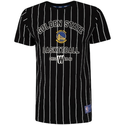 Camiseta do Golden State Warriors NBA Masculina White Stripes NB023 - Foto 1