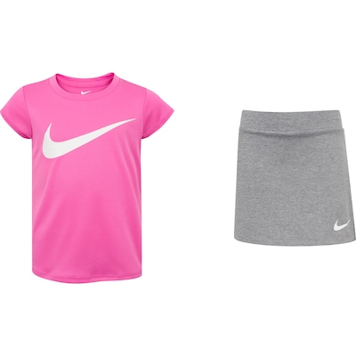Conjunto Infantil Nike Dri-FIT Scoot Girls Camiseta + Short-Saia - Foto 1