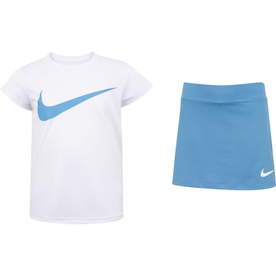 Conjunto Infantil Nike Dri-FIT Scoot Girls Camiseta + Short-Saia - Foto 1