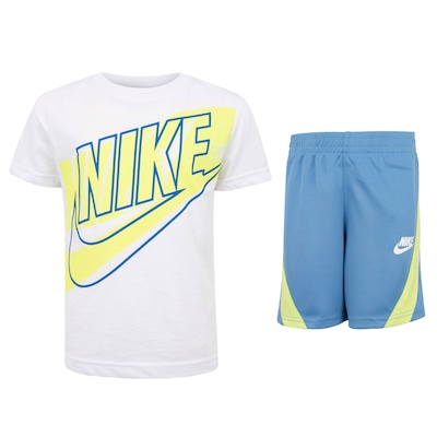 Conjunto Infantil Nike On The Move Boys Camiseta + Bermuda - Foto 1