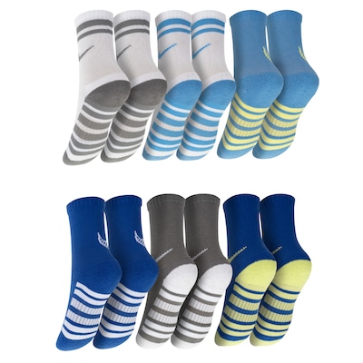 Kit 6 pares de Meias Nike Trophy Cano Médio Infantil - Foto 2