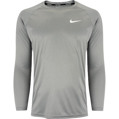 Camiseta Masculina Nike Manga Longa Heather UV Hydroguard - Foto 1