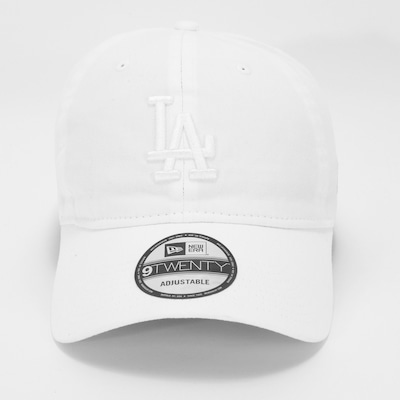 Boné do Los Angeles Dodgers Aba Curva New Era MLB Strapback 920 White Adulto - Foto 2
