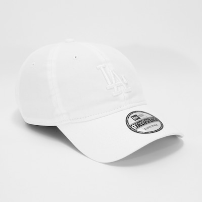 Boné do Los Angeles Dodgers Aba Curva New Era MLB Strapback 920 White Adulto - Foto 3