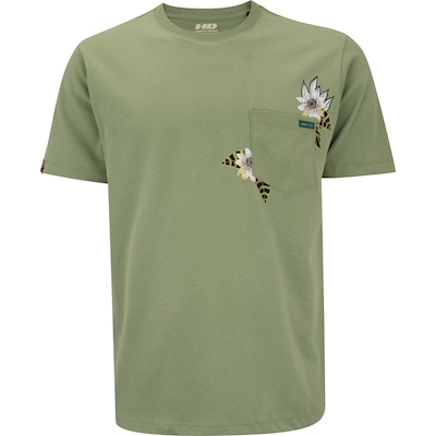 Camiseta Masculina HD Manga Curta Bolso Jungle 9548A - Foto 1