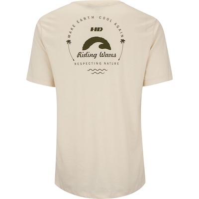 Camiseta Masculina HD Manga Curta Natural Over 9564A - Foto 2