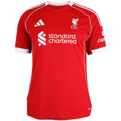 Camisa do Liverpool I 25/26 Torcedor adidas Masculina - Foto 1