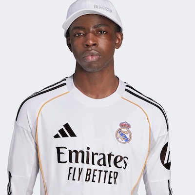 Camisa do Real Madrid I 25/26 adidas Manga Longa Masculina - Foto 4