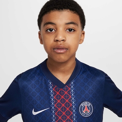 Camisa do Paris Saint-Germain I 25/26 Torcedor Nike Infantil - Foto 4