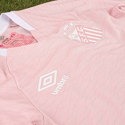 Camisa do Santos 25/26 Torcedor Outubro Rosa Umbro Feminina - Foto 2