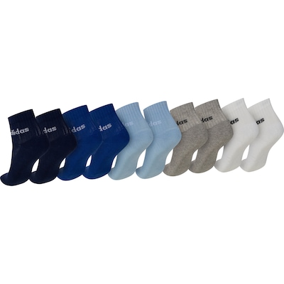Kit de Meias adidas Ankle Linear Infantil 5 Pares - Foto 2