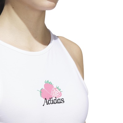 Camiseta Regata adidas Gráfica Mercado de Agricultores Cropped Feminina - Foto 4