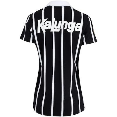 Camisa Polo do Corinthians Retrô Kalunga Feminina - Foto 2