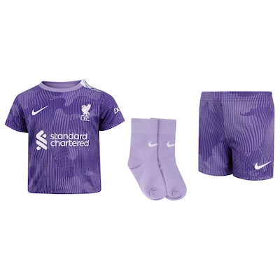 Kit de Uniforme do Liverpool Infantil Nike Camiseta + Calção + Meia - Foto 1