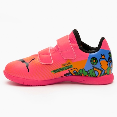Chuteira Futsal Infantil Puma Future 7 Play Neymar Jr com Velcro - Foto 2