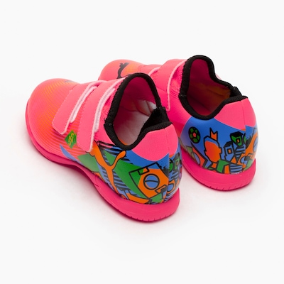 Chuteira Futsal Infantil Puma Future 7 Play Neymar Jr com Velcro - Foto 5