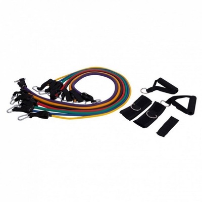 Kit Extensor Liveup com 7 Elásticos para Exercícios de Fortalecimento LS3634 - Foto 1