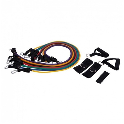 Kit Extensor Liveup com 7 Elásticos para Exercícios de Fortalecimento LS3634 - Foto 1