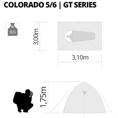 Barraca de Camping Nautika Iglu Colorado GT com Sobreteto Completo - 5/6 Pessoas - Foto 5