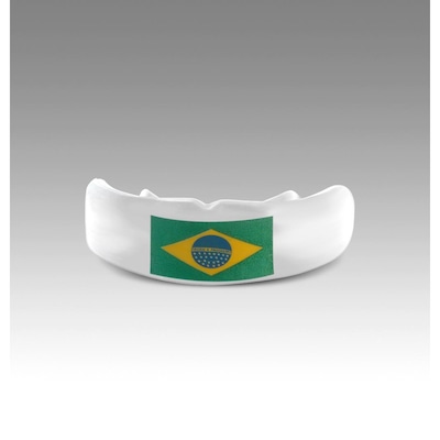 Protetor de Boca Auge Sports Profissional - Bandeira do Brasil Com Estojo - Adulto - Foto 1