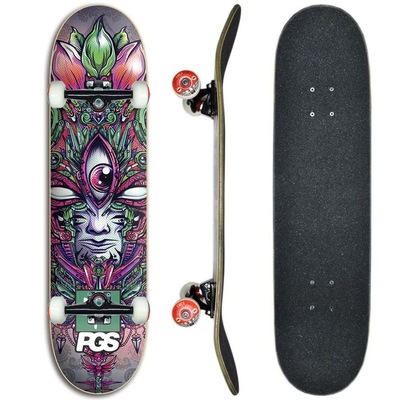 Skate Profissional Completo Progress - PGS Psicodélico  8.5 - Foto 1