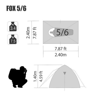 Barraca de Camping Nautika Fox - até 6 Pessoas - Foto 5