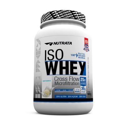 Whey Protein Isolado Nutrata Iso - Baunilha - 900g - Foto 1