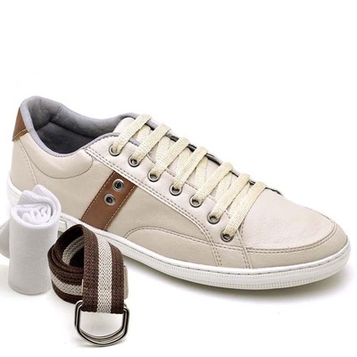 Kit Stopp com Sapatênis + Meia + Cinto Casual 17 - Adulto - Masculino - Foto 1