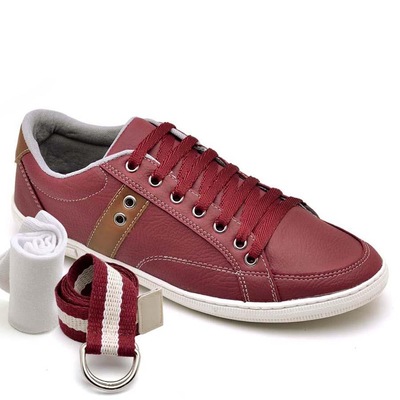 Kit Stopp com Sapatênis + Meia + Cinto Casual 20 - Adulto - Masculino - Foto 1
