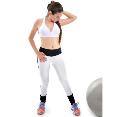 Calça Legging Mama Latina Suplex e Cirre - Feminina - Foto 2