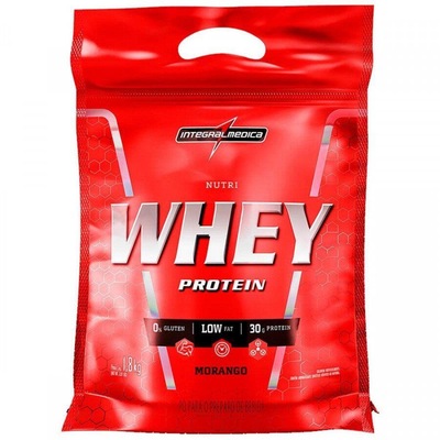 Whey Protein Integralmédica Nutri Refil - Morango 1,80kg - Foto 1