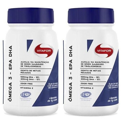 Ômega 3 Vitafor Omegafor1g - 2 Unidades com 120 Cápsulas Cada - Foto 1