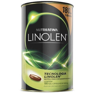 Óleo de Cártamo Nutrilatina Linolen - 180 Cápsulas - Foto 1