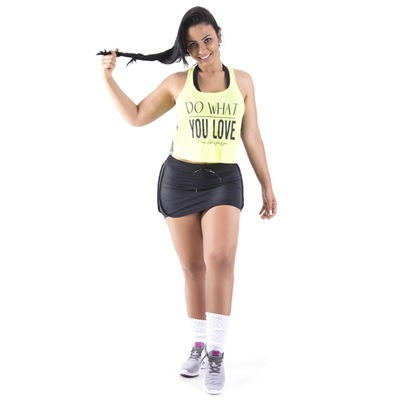 Saia-Shorts Mama Latina Running Versatile - Feminina - Foto 3