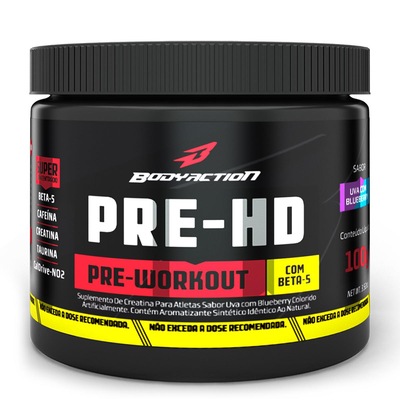 Pré-Treino Body Action Pre-HD - Uva e blueberry - 100g - Foto 1